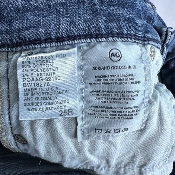 AG Adriano Goldschmied Jeans Women 25R Blue The Farrah Skinny High Rise Skinny - Picture 6 of 9